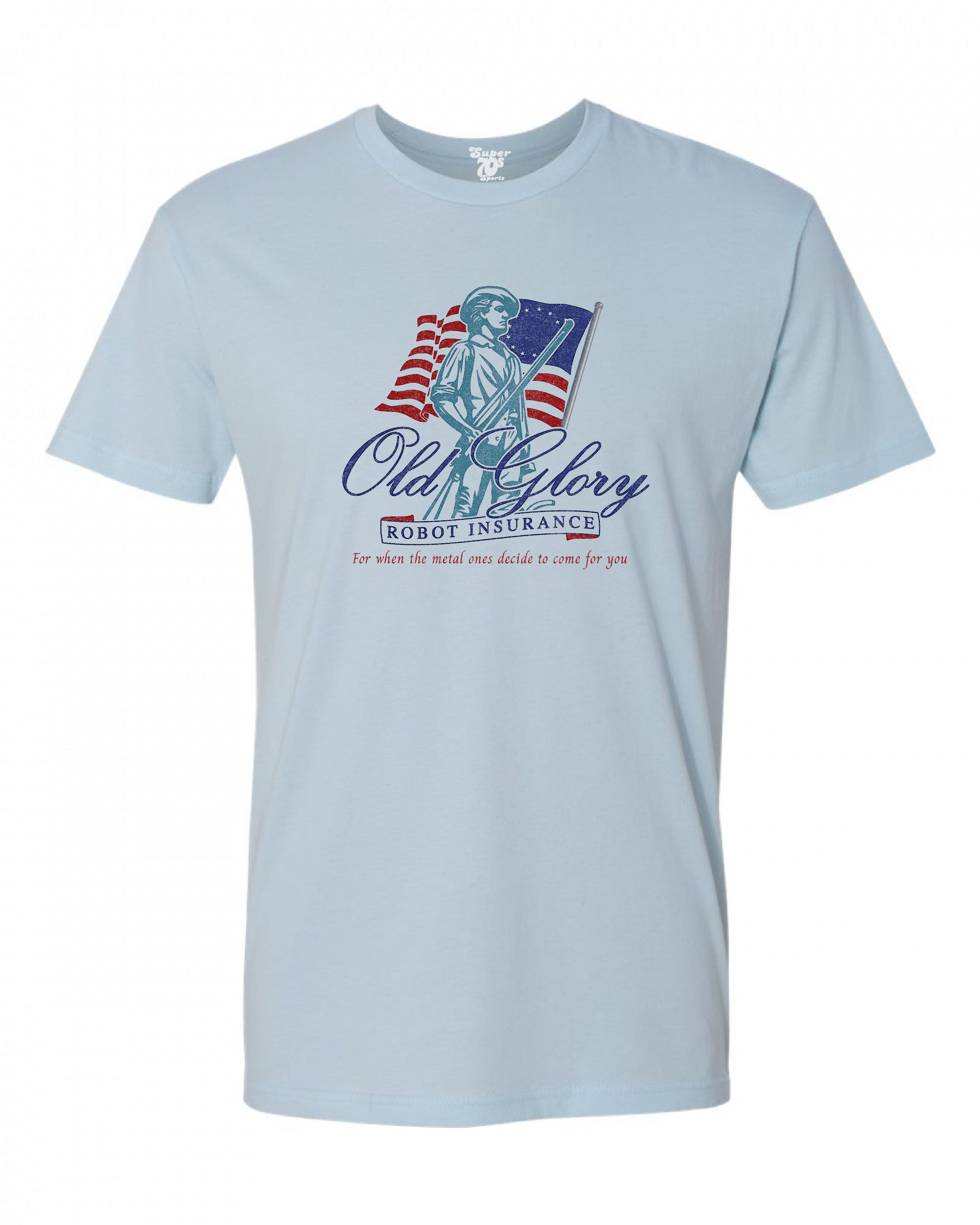 Old Glory Robot Insurance Tee – Super 70s Sports