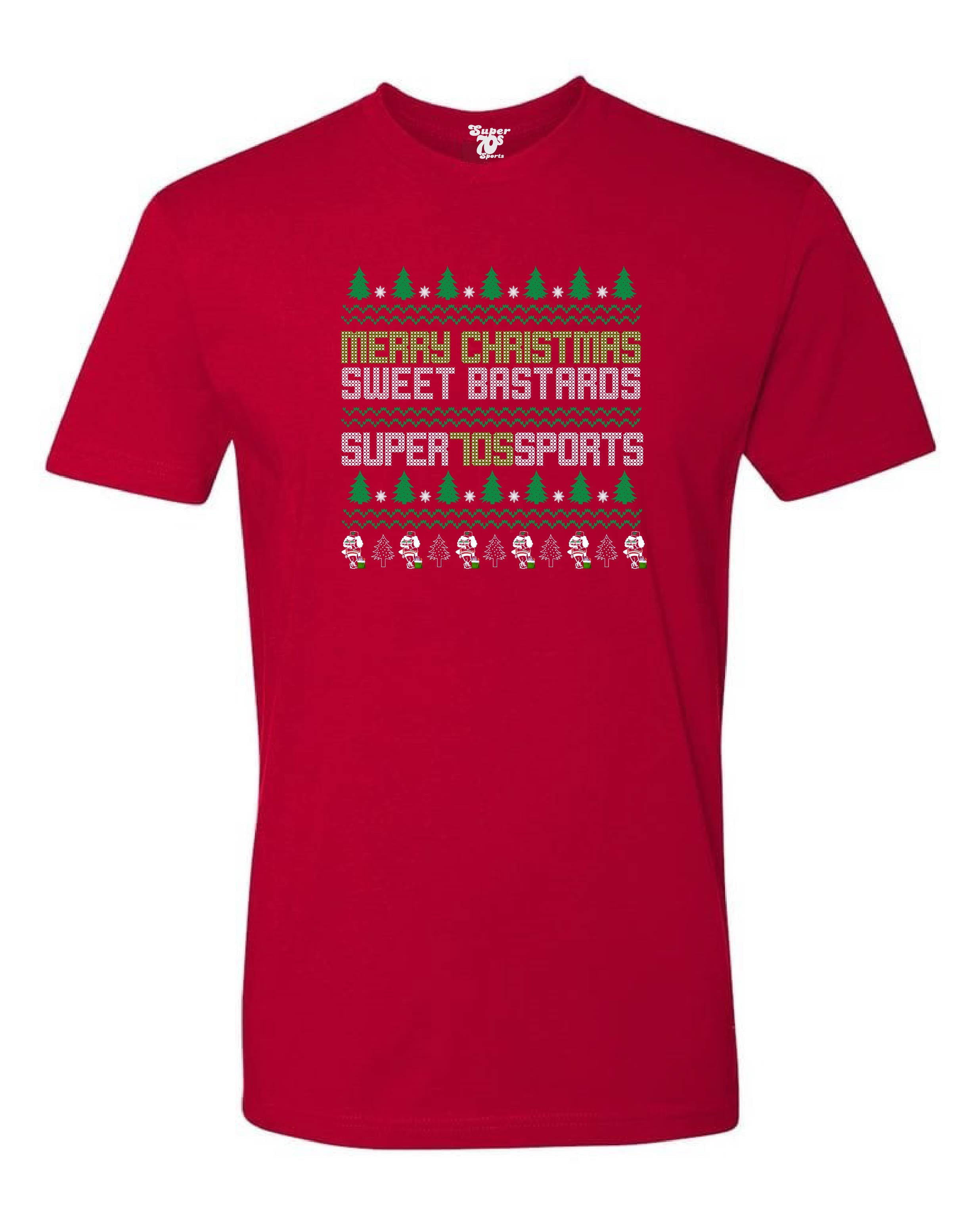 Ugly Christmas Sweater Tee Super 70s Sports